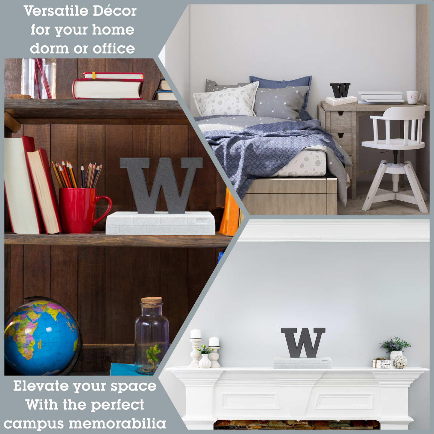 Block W Statue 3D Replica | Seattle, Washington | Graduation Gift & Fan Memorabilia & Home, Dorm, Office Décor