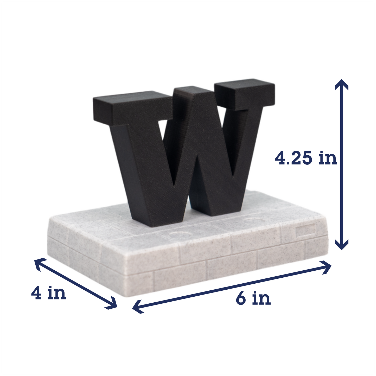 Block W Statue 3D Replica | Seattle, Washington | Graduation Gift & Fan Memorabilia & Home, Dorm, Office Décor