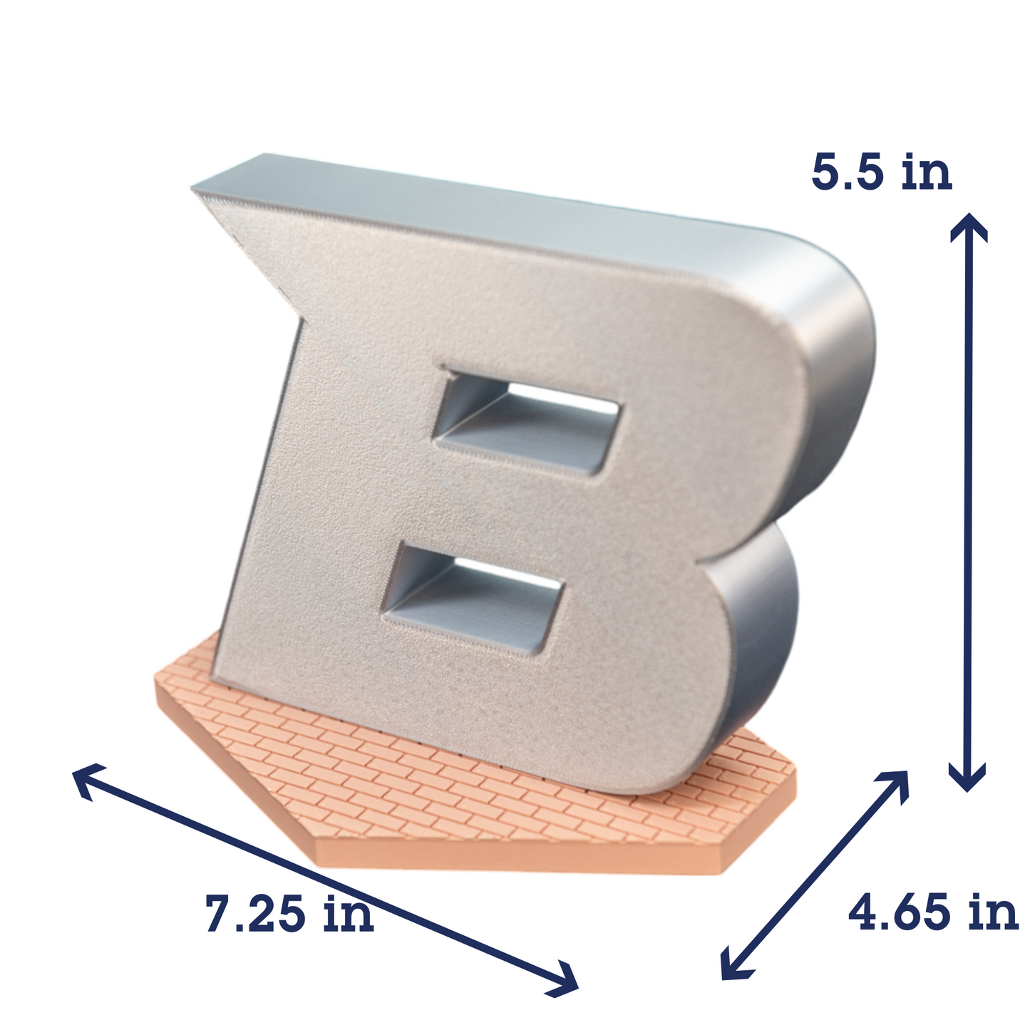 Boise B Statue 3D Replica | Boise, Idaho | Graduation Gift & Fan Memorabilia & Home, Dorm, Office Décor