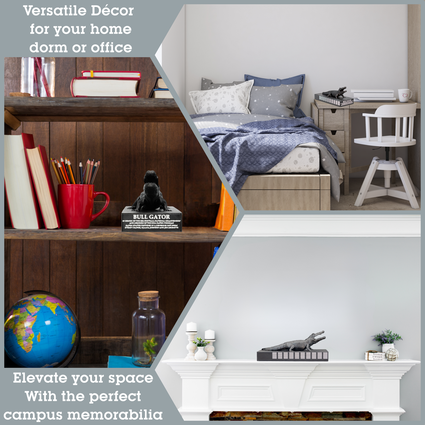 Bull Gator Statue 3D Replica | Gainesville, Florida | Graduation Gift & Fan Memorabilia & Home, Dorm, Office Décor