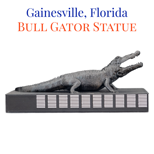 Bull Gator Statue 3D Replica | Gainesville, Florida | Graduation Gift & Fan Memorabilia & Home, Dorm, Office Décor