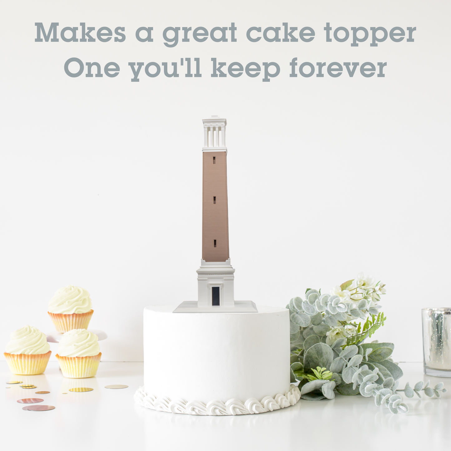 Denny Chimes Tower 3D Replica | Tuscaloosa, Alabama | Graduation Gift & Fan Memorabilia Home, Dorm, Office Décor