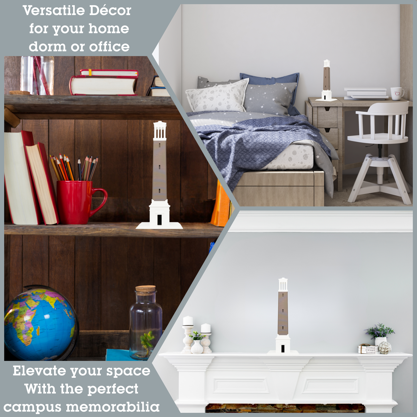 Denny Chimes Tower 3D Replica | Tuscaloosa, Alabama | Graduation Gift & Fan Memorabilia Home, Dorm, Office Décor