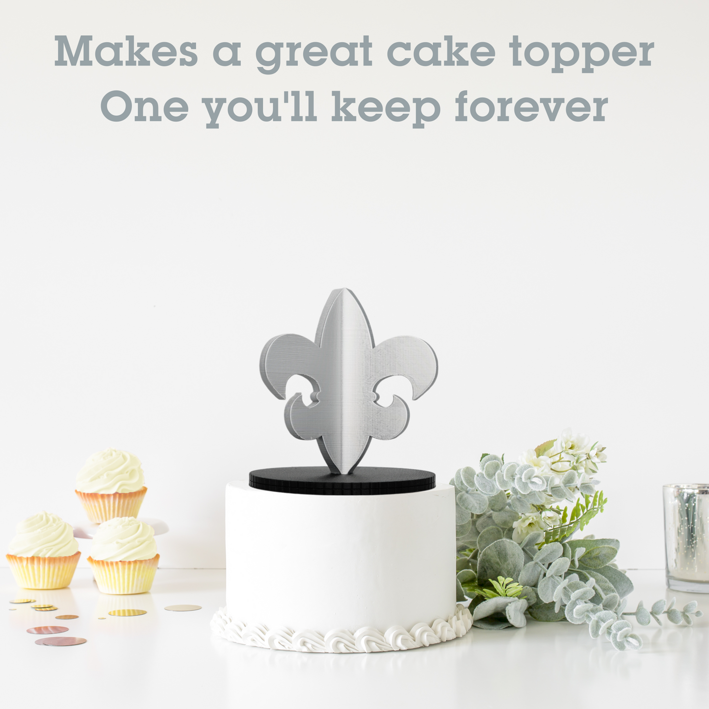 Fleur de Lis Fountain 3D Replica | Lafayette, Louisiana | Graduation Gift & Fan Memorabilia & Home, Dorm, Office Décor