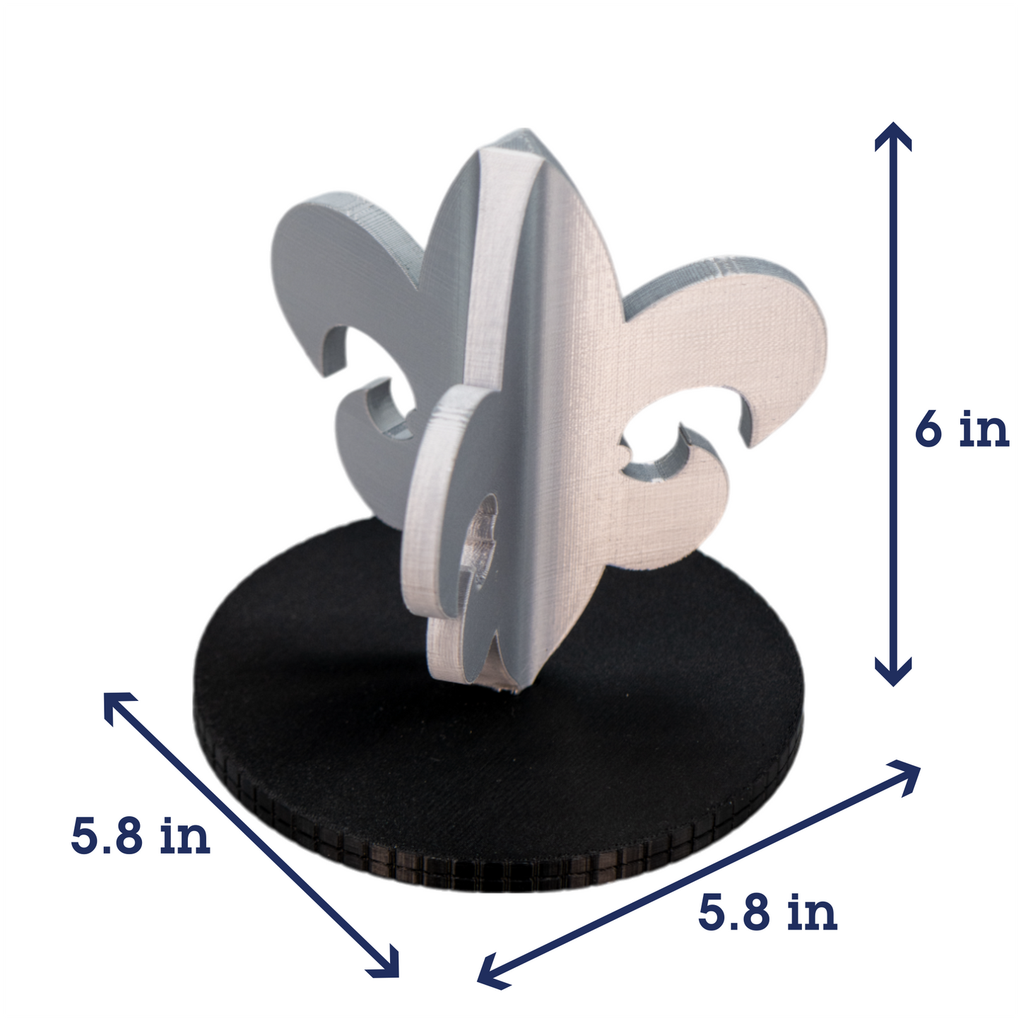 Fleur de Lis Fountain 3D Replica | Lafayette, Louisiana | Graduation Gift & Fan Memorabilia & Home, Dorm, Office Décor