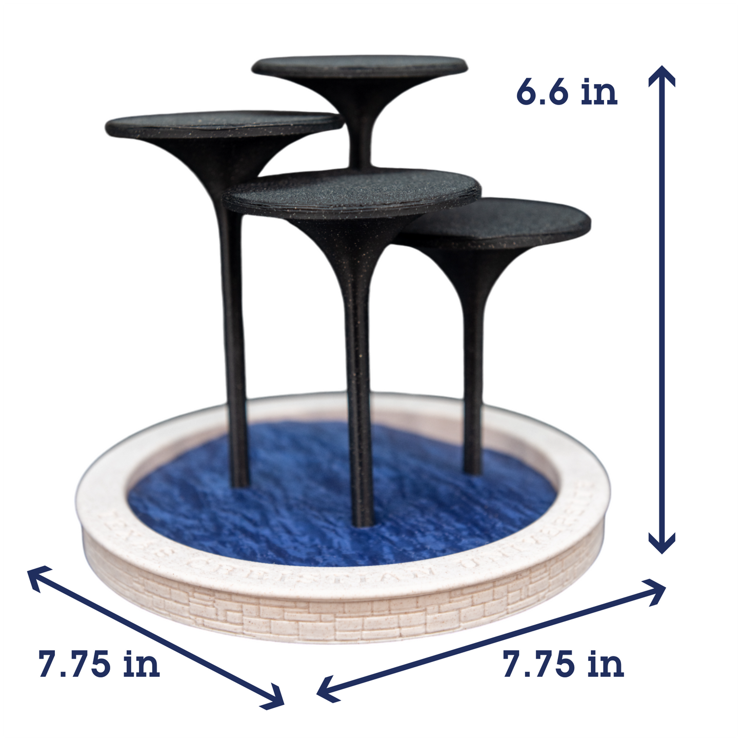 Frog Fountain 3D Replica | Fort Worth, Texas | Graduation Gift & Fan Memorabilia & Home, Dorm, Office Décor