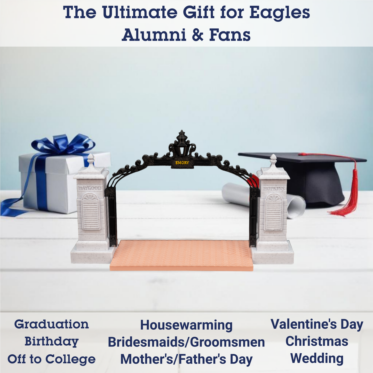 Haygood Hopkins Gate 3D Replica | Decatur, Georgia | Graduation Gift & Fan Memorabilia & Home, Dorm, Office Décor