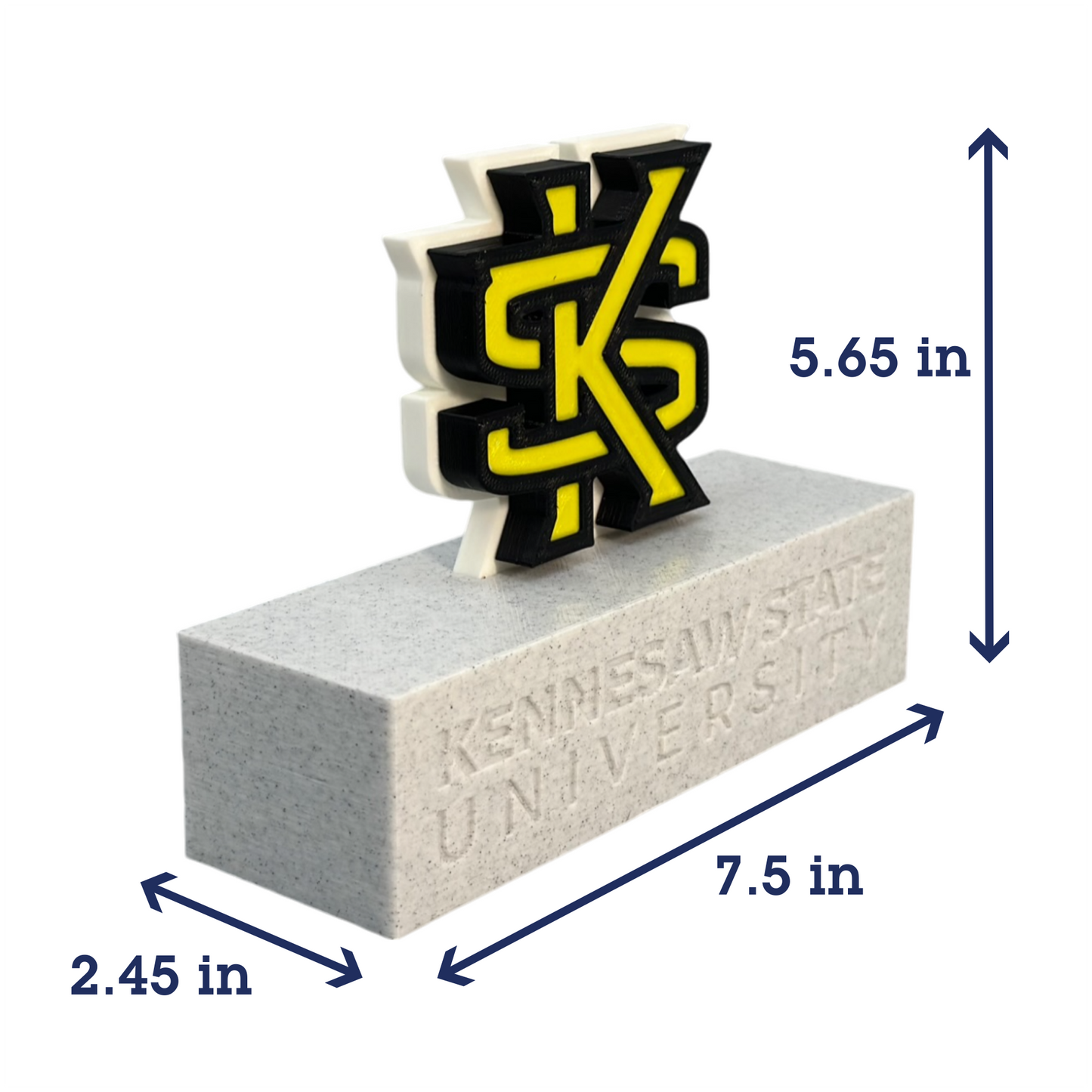 KSU Monument 3D Replica | Kennesaw, Georgia | Graduation Gift & Fan Memorabilia & Home, Dorm, Office Décor