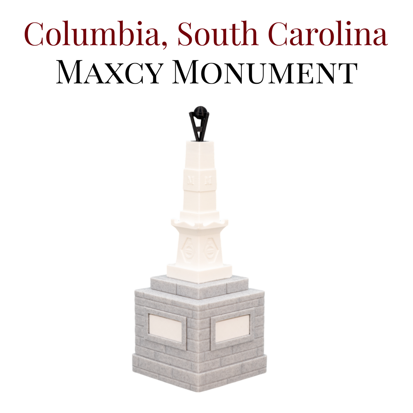 Maxcy Monument 3D Replica | Columbia, South Carolina | Graduation Gift & Fan Memorabilia & Home, Dorm, Office Décor