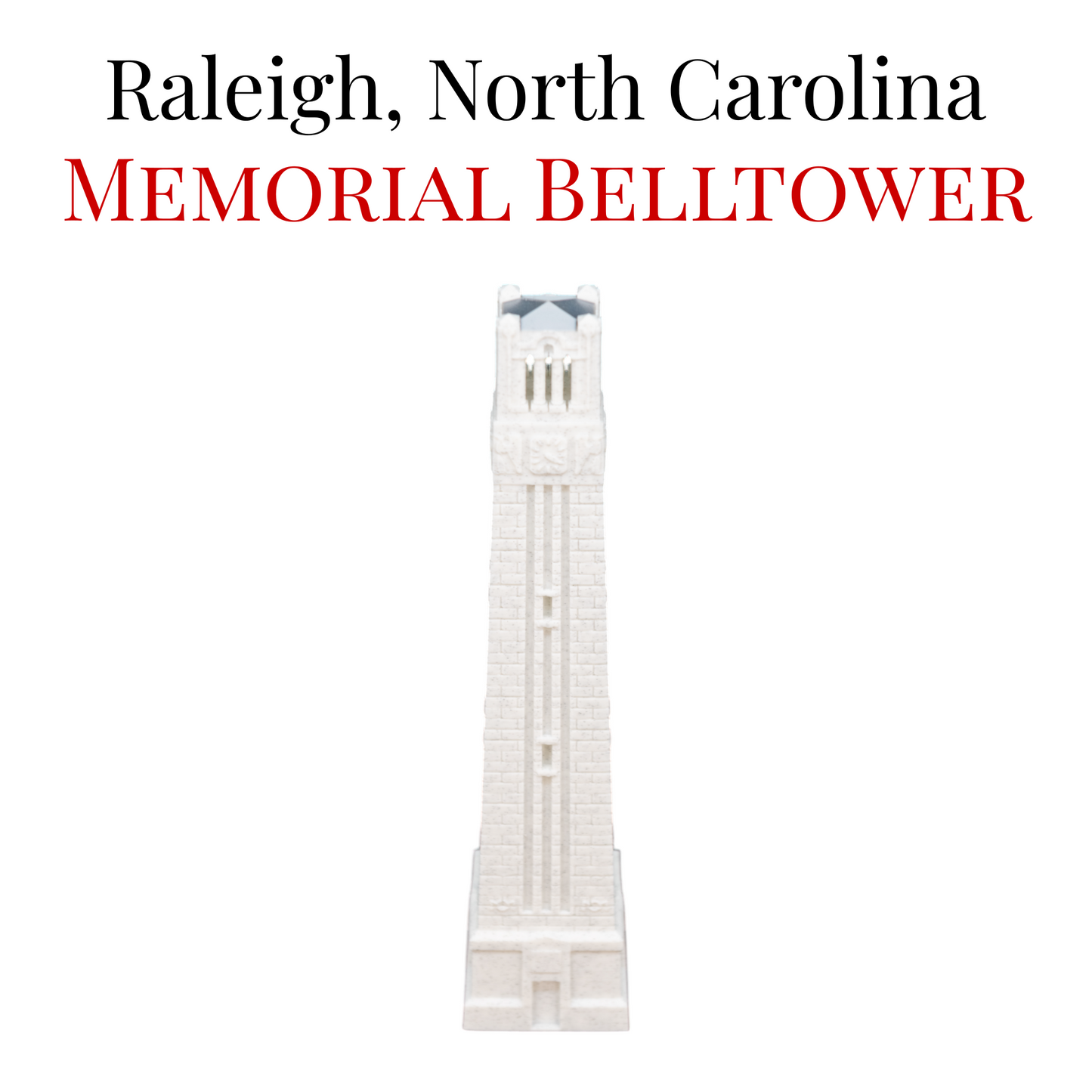Memorial Belltower 3D Replica | Raleigh, North Carolina | Graduation Gift & Fan Memorabilia & Home, Dorm, Office Décor