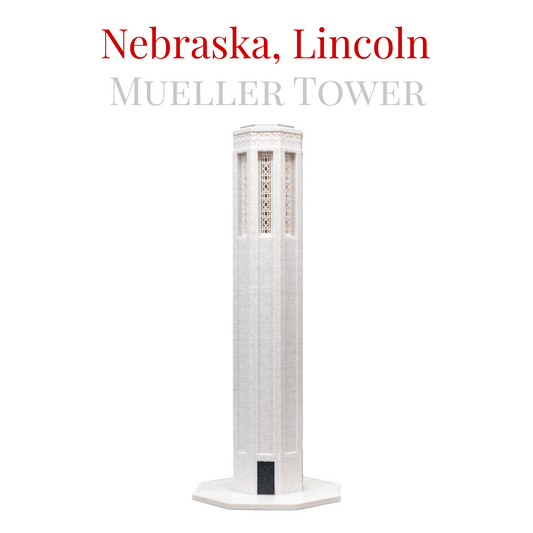 Mueller Tower 3D Replica | Lincoln, Nebraska | Graduation Gift & Fan Memorabilia & Home, Dorm, Office Décor