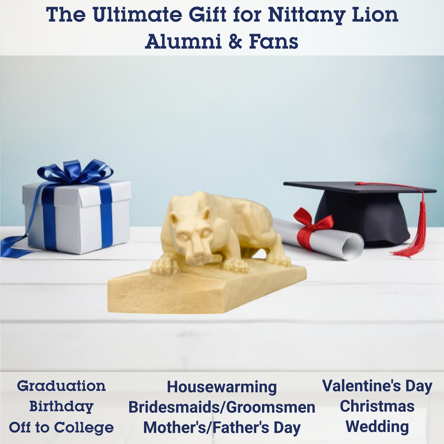 Nittany Lion Shrine 3D Replica | State College, Pennsylvania | Graduation Gift & Fan Memorabilia & Home, Dorm, Office Décor