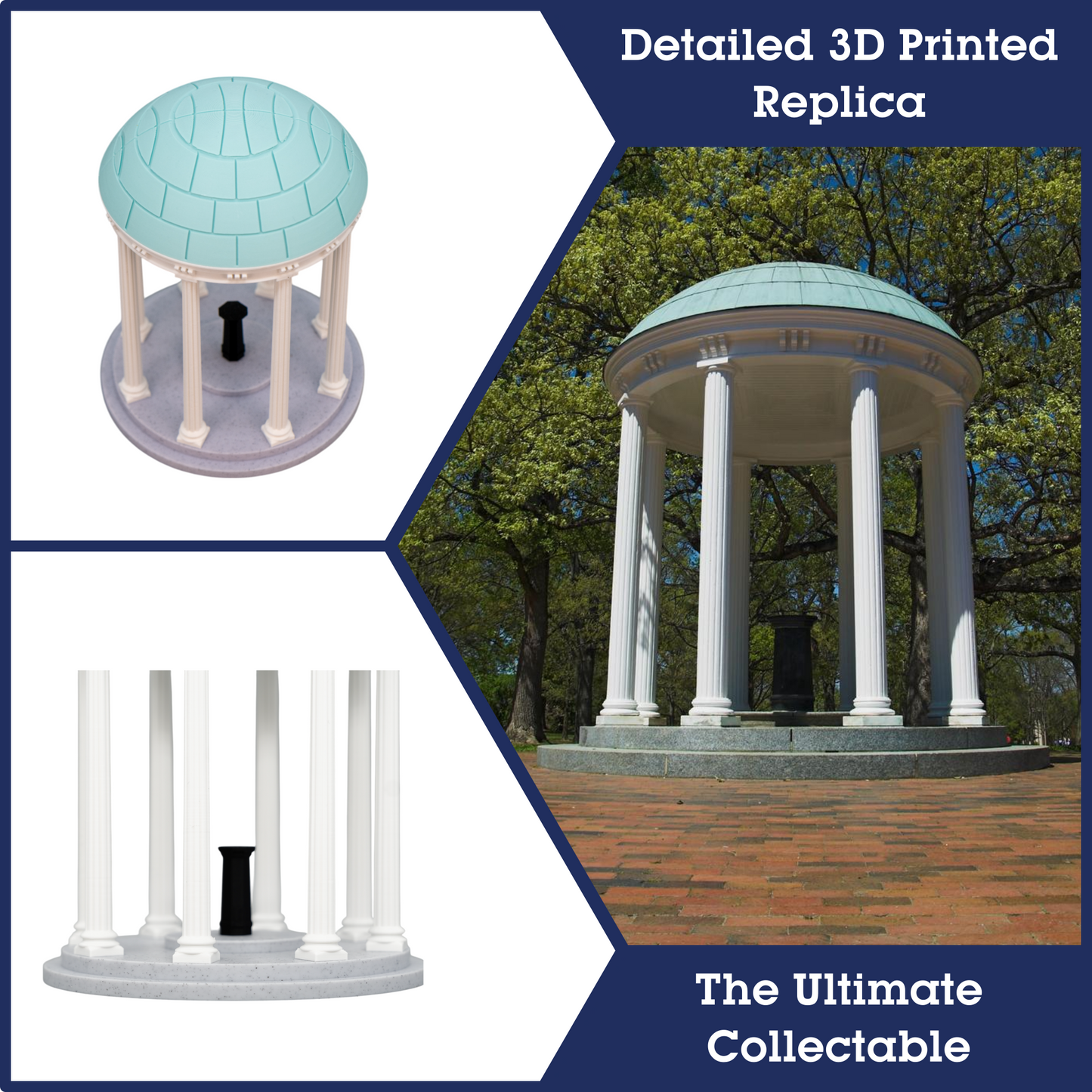 Old Well 3D Replica | Chapel Hill, North Carolina | Graduation Gift & Fan Memorabilia & Home, Dorm, Office Décor