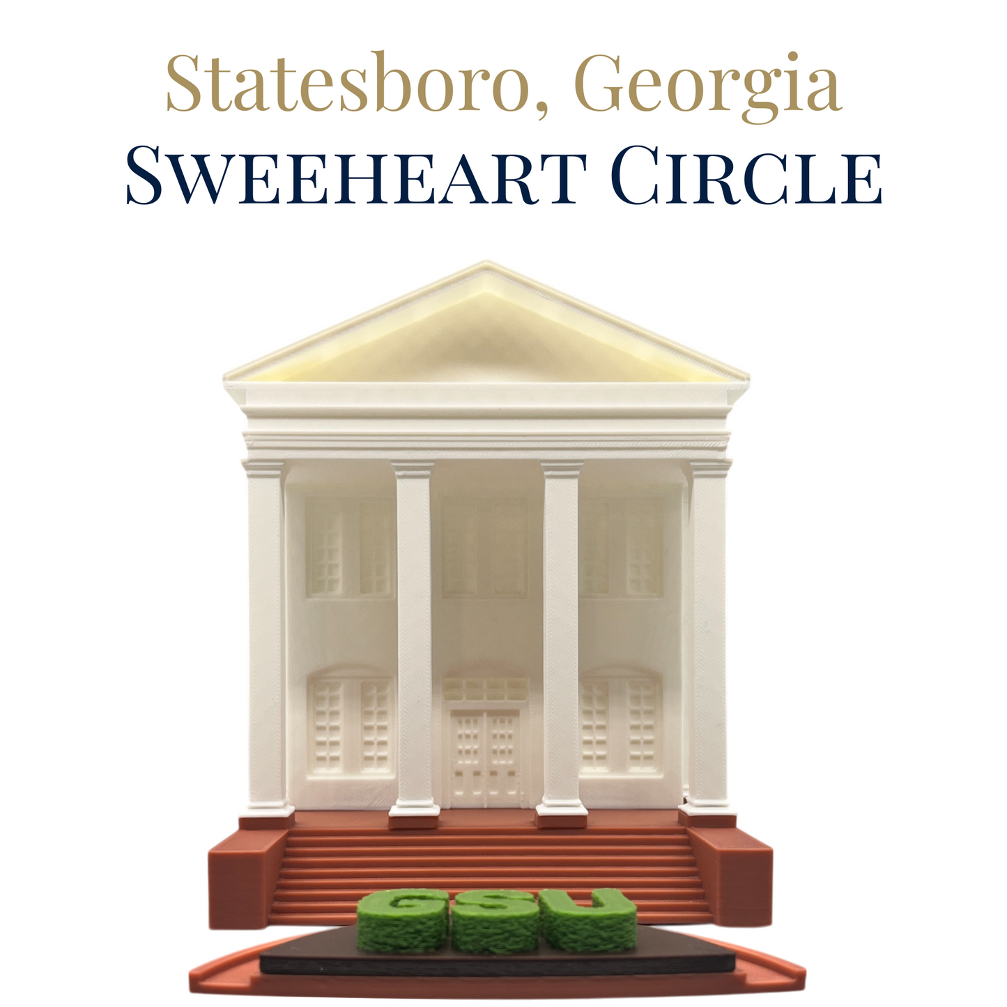 Sweetheart Circle 3D Replica | Statesboro, Georgia | Graduation Gift & Fan Memorabilia & Home, Dorm, Office Décor