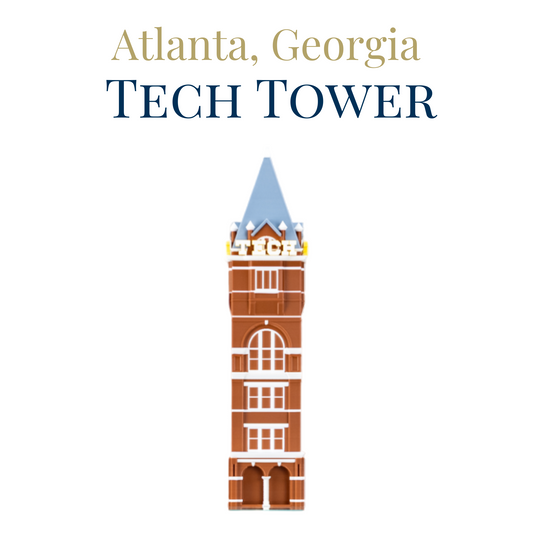 Tech Tower 3D Replica | Atlanta, Georgia | Graduation Gift & Fan Memorabilia & Home, Dorm, Office Décor