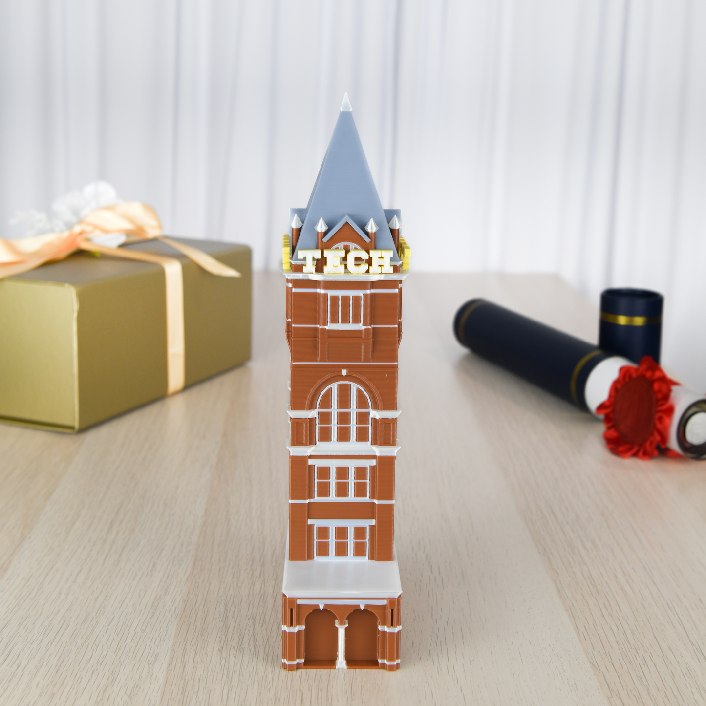 Tech Tower 3D Replica | Atlanta, Georgia | Graduation Gift & Fan Memorabilia & Home, Dorm, Office Décor