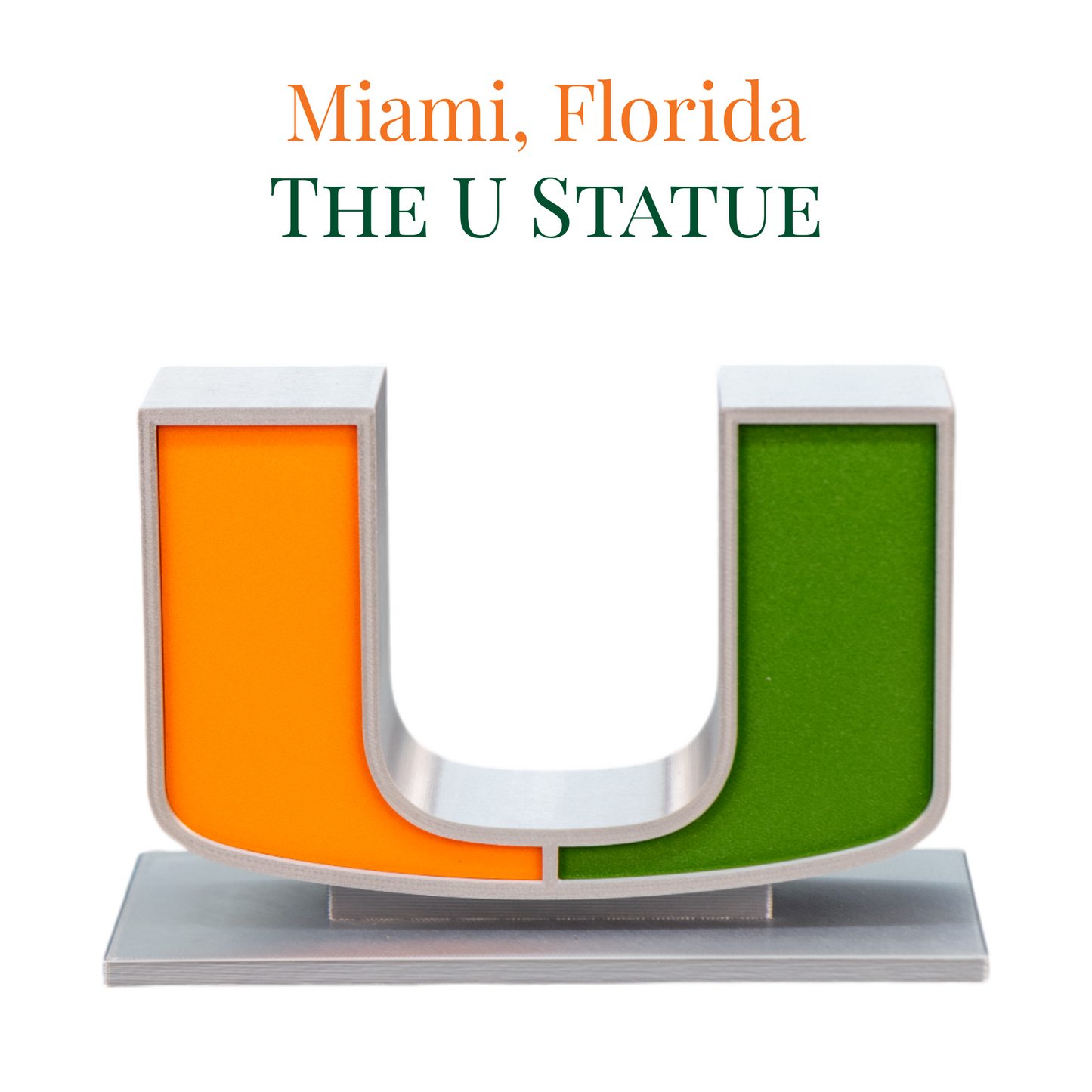 Miami, Florida | The U Statue 3D Replica | Graduation Gift & Fan Memorabilia & Home, Dorm, Office Décor