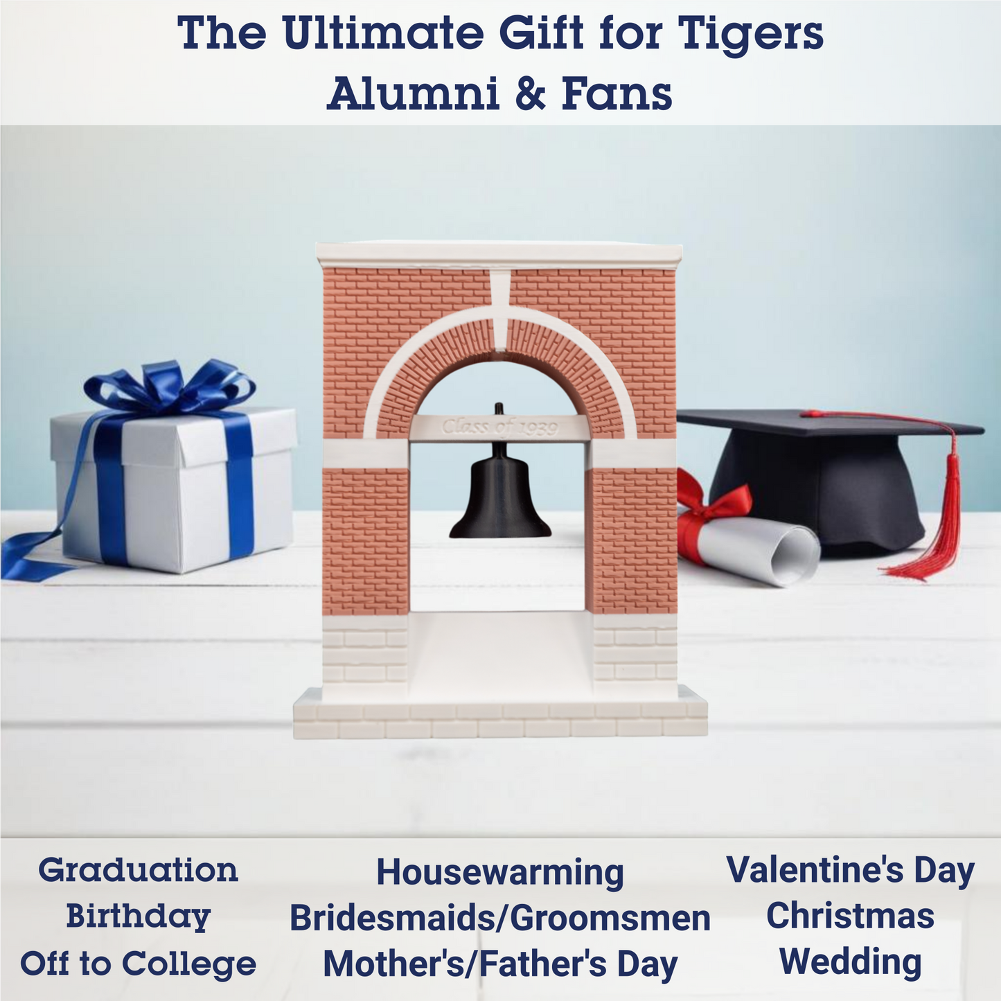 Tillman Hall Bell 3D Replica | Clemson, South Carolina | Graduation Gift & Fan Memorabilia & Home, Dorm, Office Décor