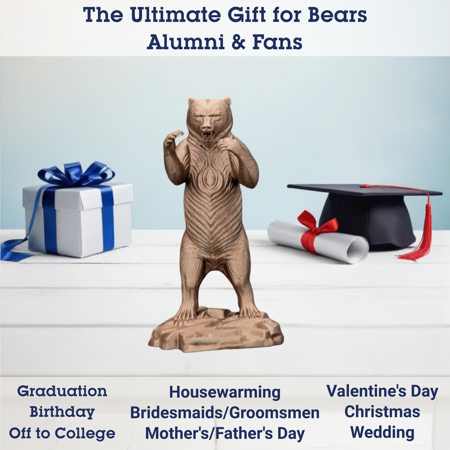 Toby the Bear 3D Replica | Macon, Georgia | Graduation Gift & Fan Memorabilia & Home, Dorm, Office Décor