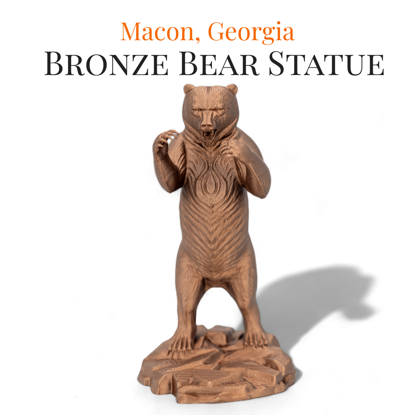 Toby the Bear 3D Replica | Macon, Georgia | Graduation Gift & Fan Memorabilia & Home, Dorm, Office Décor