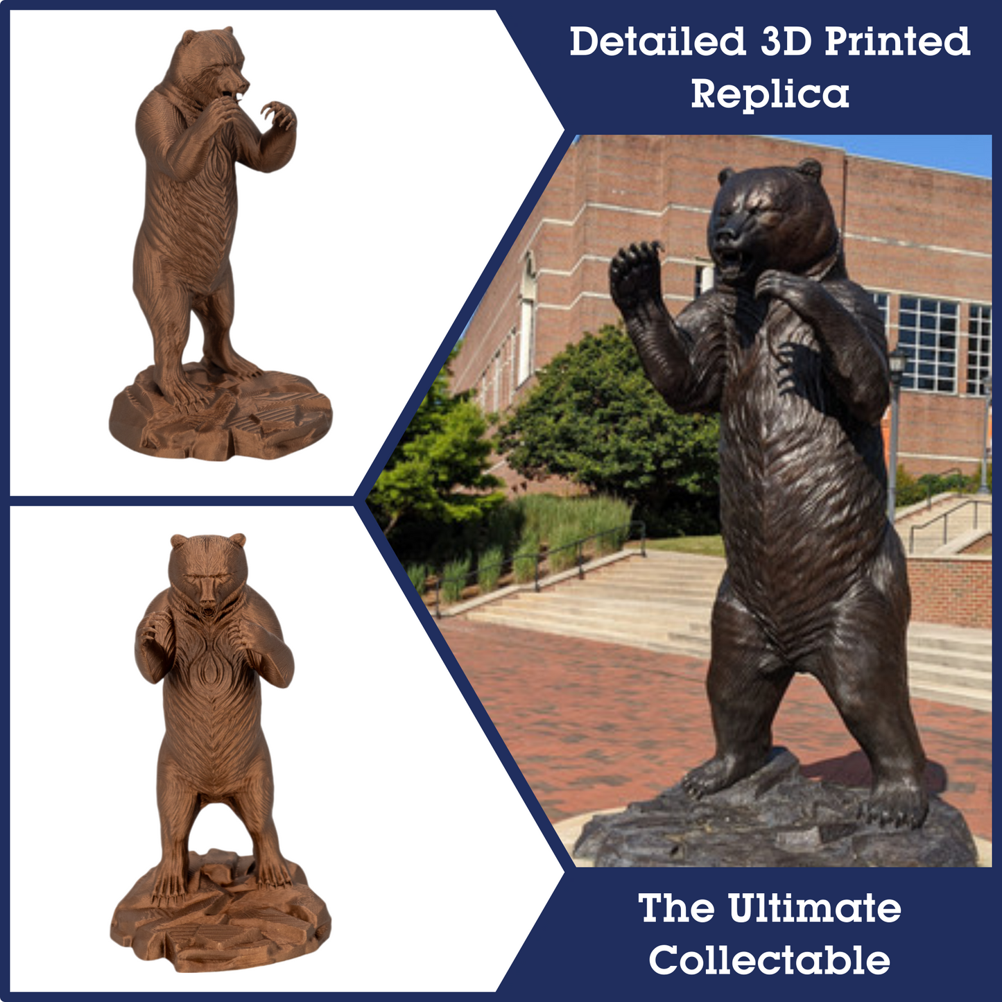 Toby the Bear 3D Replica | Macon, Georgia | Graduation Gift & Fan Memorabilia & Home, Dorm, Office Décor