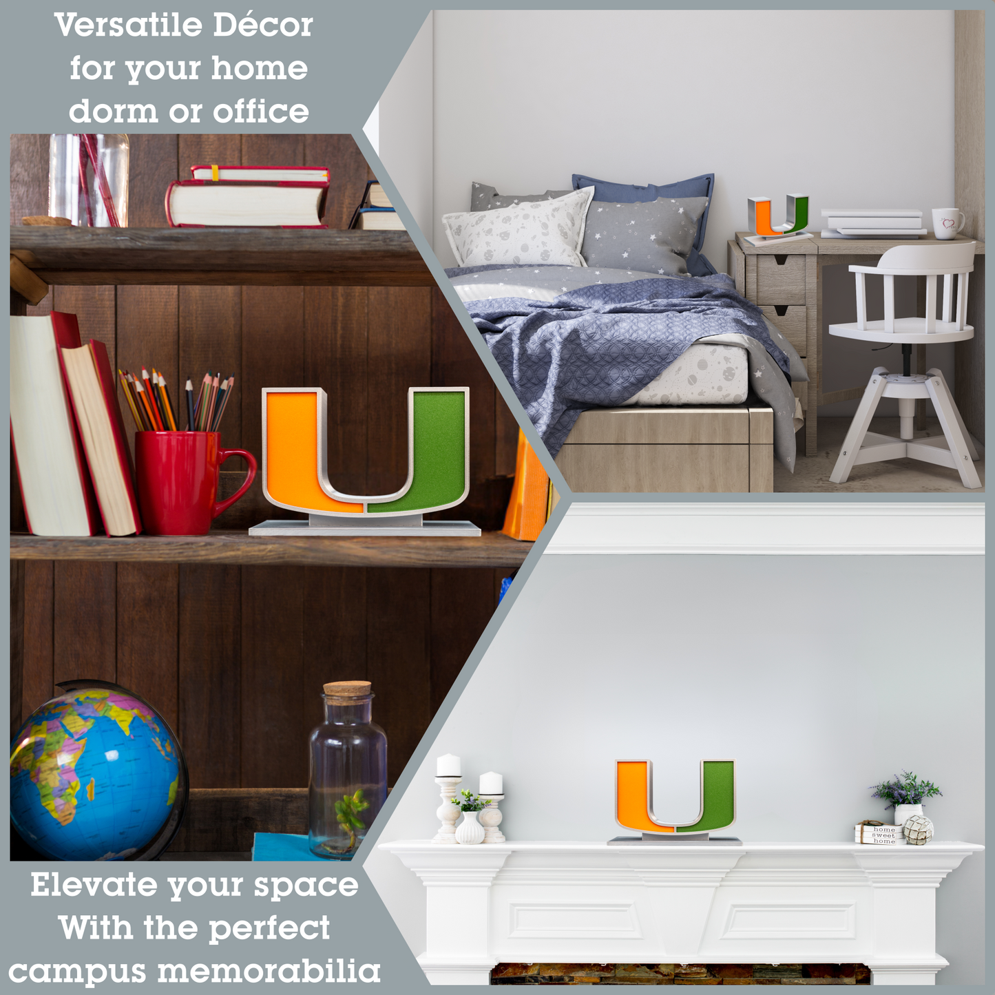 Miami, Florida | The U Statue 3D Replica | Graduation Gift & Fan Memorabilia & Home, Dorm, Office Décor