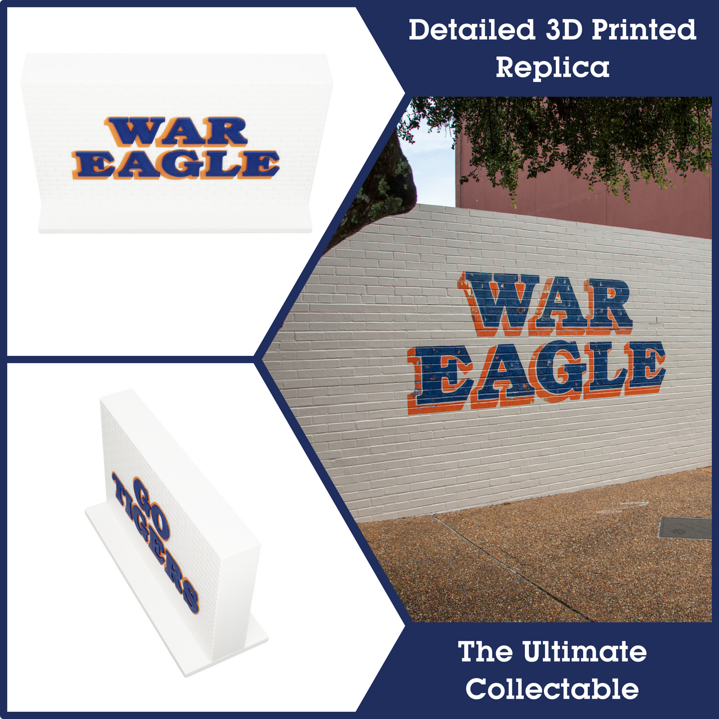 War Eagle Wall 3D Replica | Auburn, Alabama | Graduation Gift & Fan Memorabilia & Home, Dorm, Office Décor