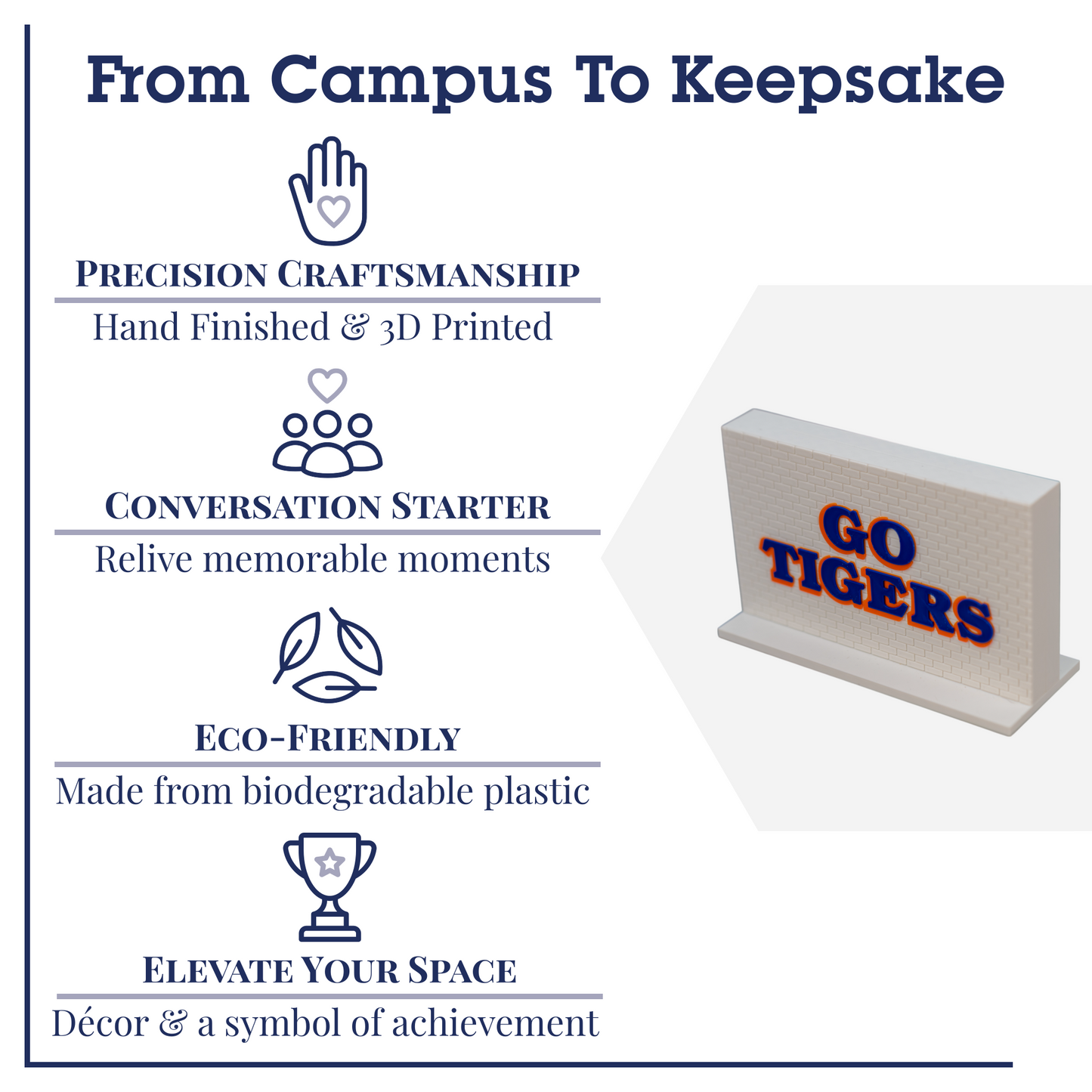 War Eagle Wall 3D Replica | Auburn, Alabama | Graduation Gift & Fan Memorabilia & Home, Dorm, Office Décor