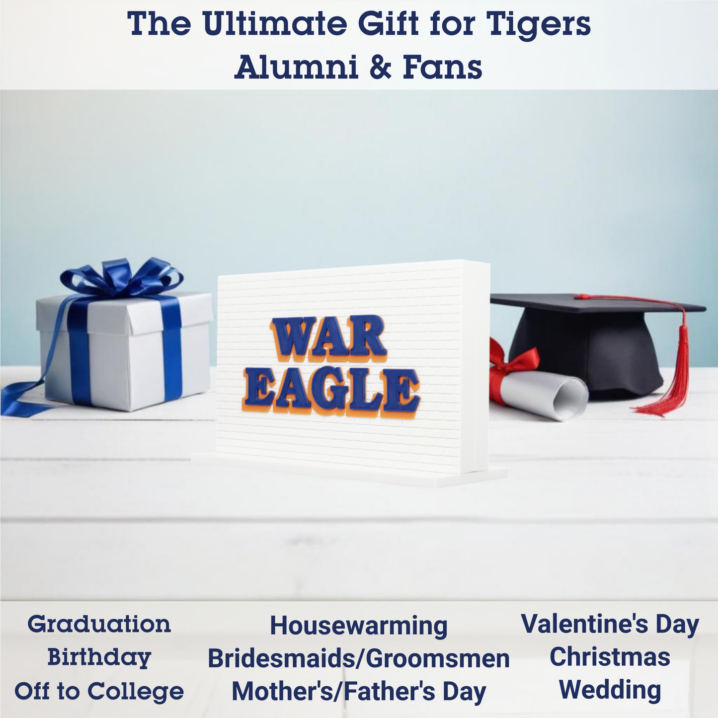 War Eagle Wall 3D Replica | Auburn, Alabama | Graduation Gift & Fan Memorabilia & Home, Dorm, Office Décor