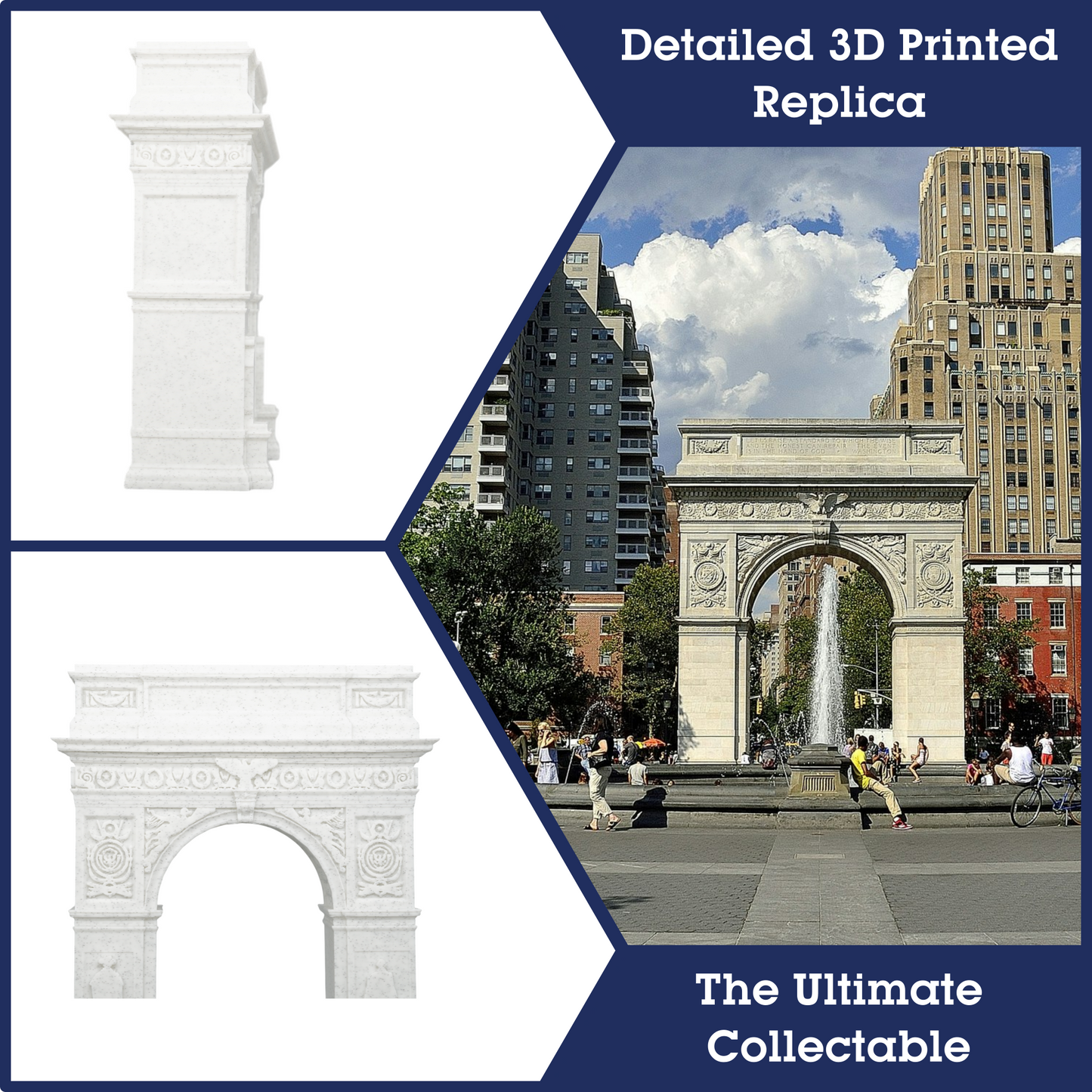 Washington Square Arch 3D Replica | Manhattan, New York | Graduation Gift & Fan Memorabilia & Home, Dorm, Office Décor