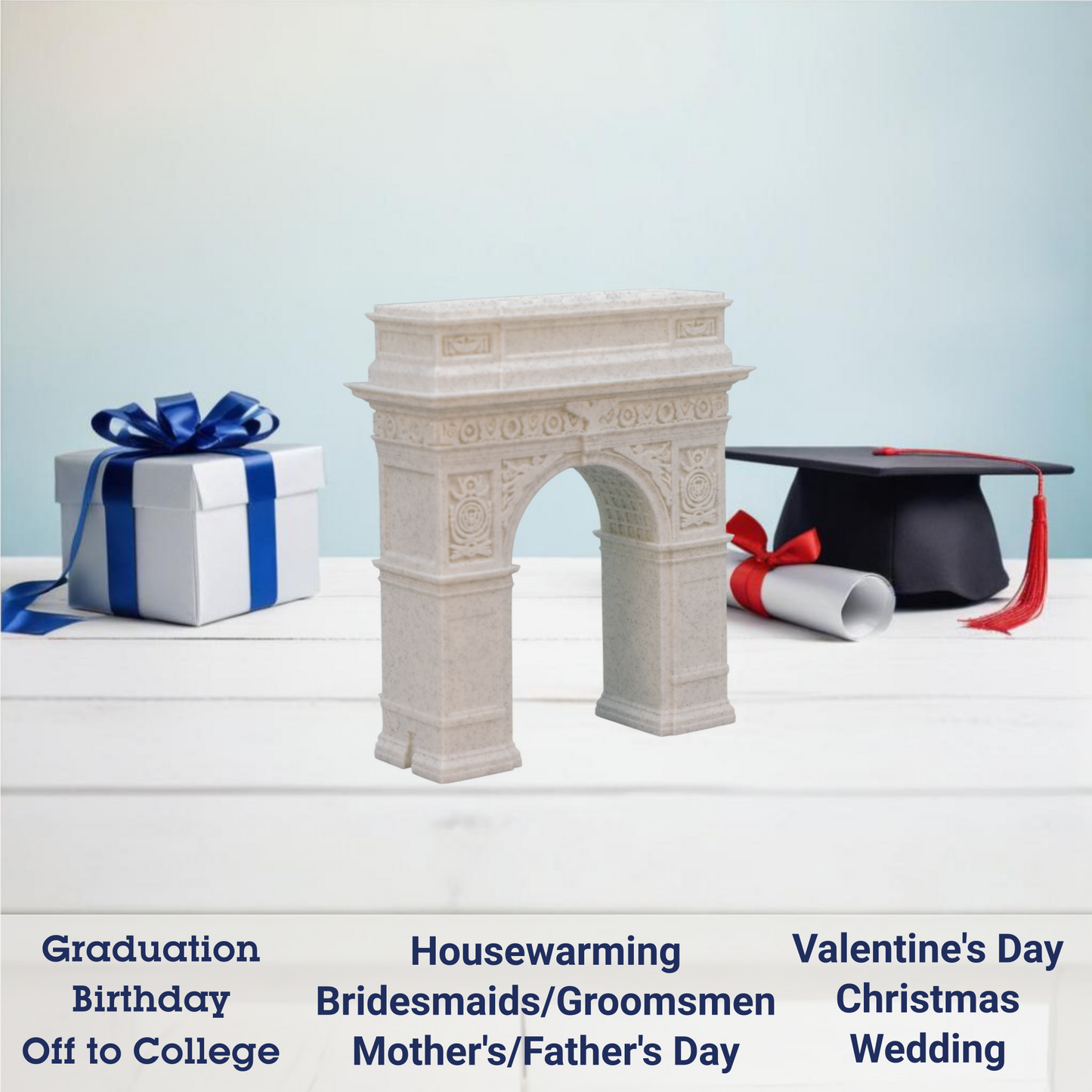 Washington Square Arch 3D Replica | Manhattan, New York | Graduation Gift & Fan Memorabilia & Home, Dorm, Office Décor